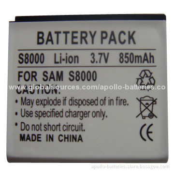 Hot sale mobile phone battery, 850mAh, for Samsung S8000 Jet/S8003/SCH-R860/M8000